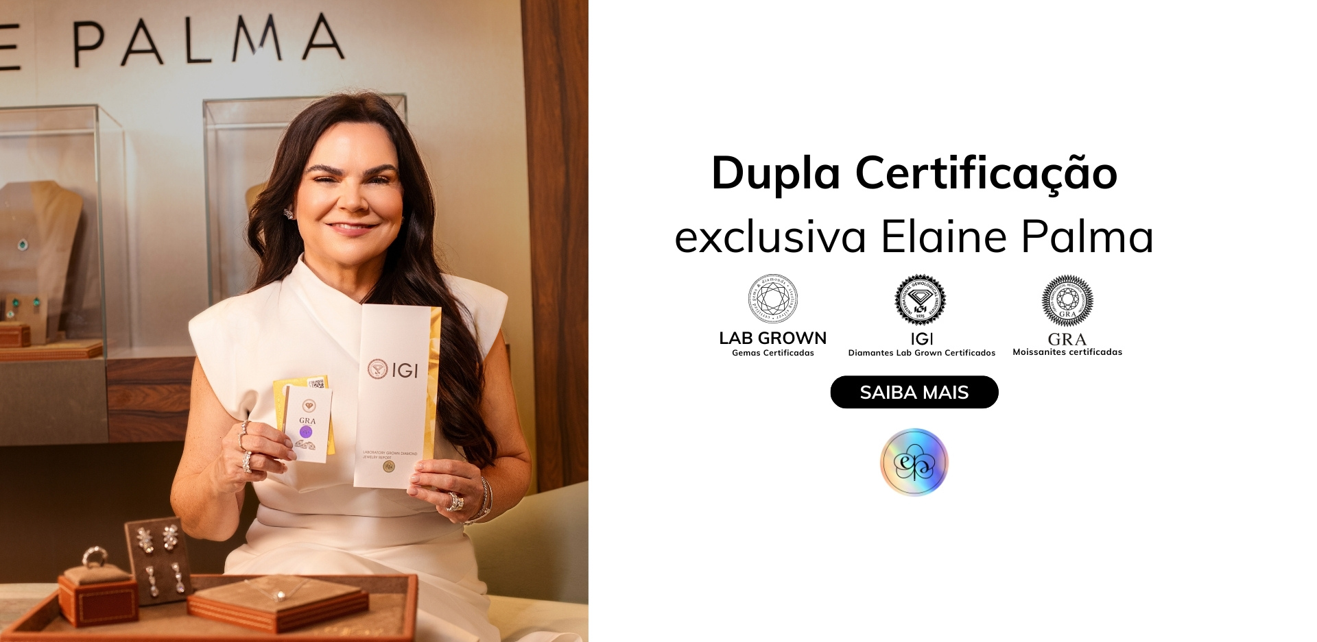 Franziska Hubener encantada com os acessórios da nova Coleção Raiar.